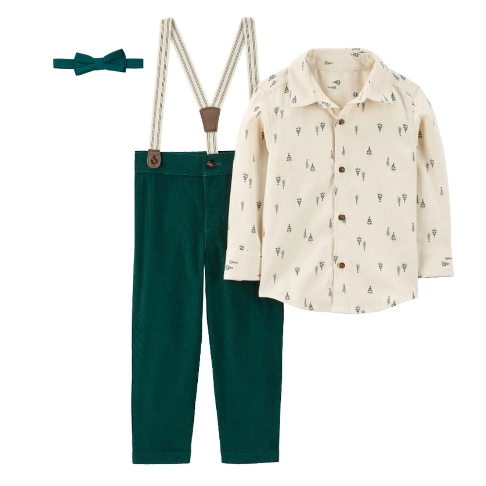 Carter's Cream and Green Kids Matching Set